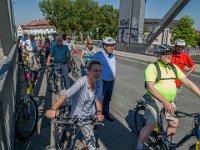 Info-Stop auf der Brücke über den Dortmund-Ems-Kanal  Info-Stop auf der Brücke über den Dortmund-Ems-Kanal : 2020.45 Jahre, Deutschland, Europa, Europe, Germany, Klassentreffen, Münster, Nordrhein-Westfalen