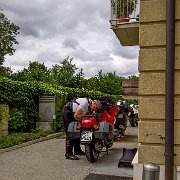 Kaffeepause in Gars am Kamp : !Moped-Touren, 2017.4-Laender, 2017.4-Länder, Europa, Europe, Gars am Kamp, Moped-Touren, Niederösterreich, Norbert Brüchle, Österreich