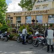 4er Abschiedsfoto am Cafe Central in Nordhausen : !Moped-Touren, 2017.4-Laender, 2017.4-Länder, Deutschland, Europa, Europe, Gerd Kossack, Germany, Max-Planck-Schule, Moped-Touren, Schleiz, Thüringen, Ulrich Kossack